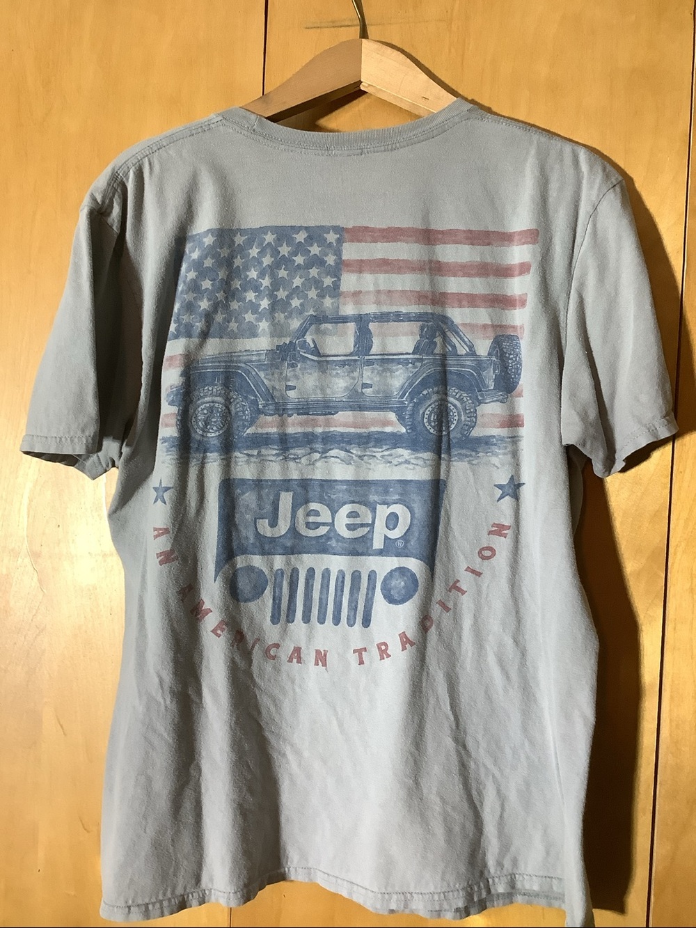 Jedco Jeep gray Tshirt, size large